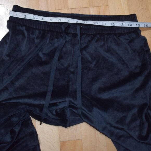 New! Victoria's Secret Women's Sz M Velour Diamante Wide Leg Snap Lounge Pants - Picture 8 of 9